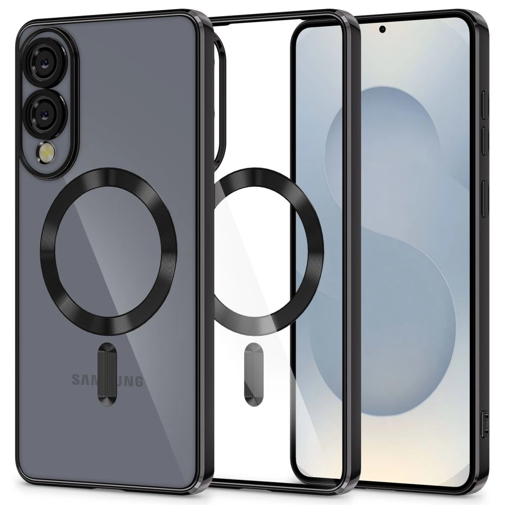 Etui Tech-Protect MagFlex MagSafe na Samsung Galaxy S25 Edge - przezroczysto-czarne