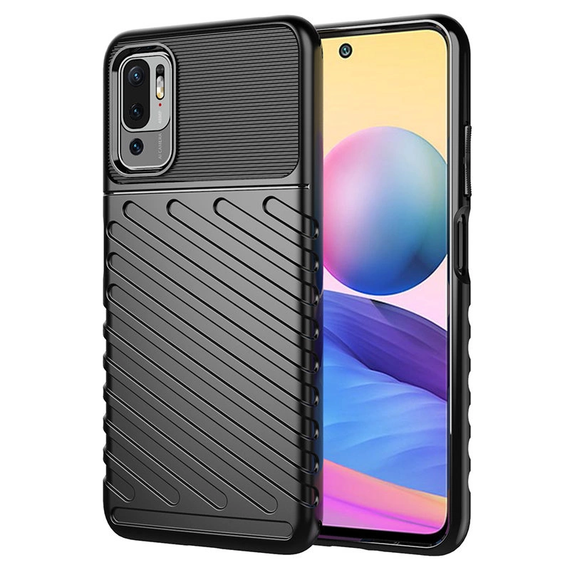 Thunder Case elastyczne pancerne etui pokrowiec Xiaomi Redmi Note 10 5G / Poco M3 Pro czarny