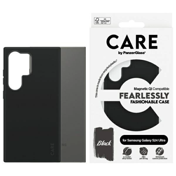 Etui CARE by PanzerGlass Fashion QI Case Samsung Galaxy S24 Ultra - czarne