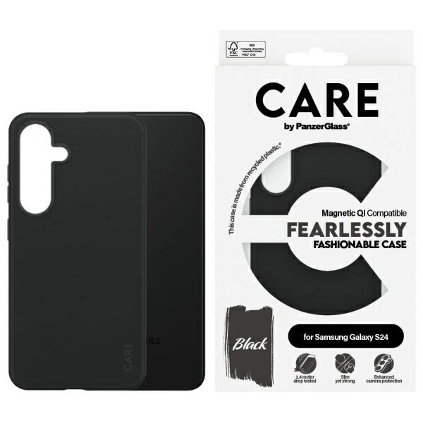 Etui CARE by PanzerGlass Fashion QI Case Samsung Galaxy S24 - czarne